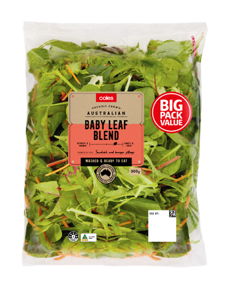 Coles Australian Salad Family Baby Leaf Blend 300g 